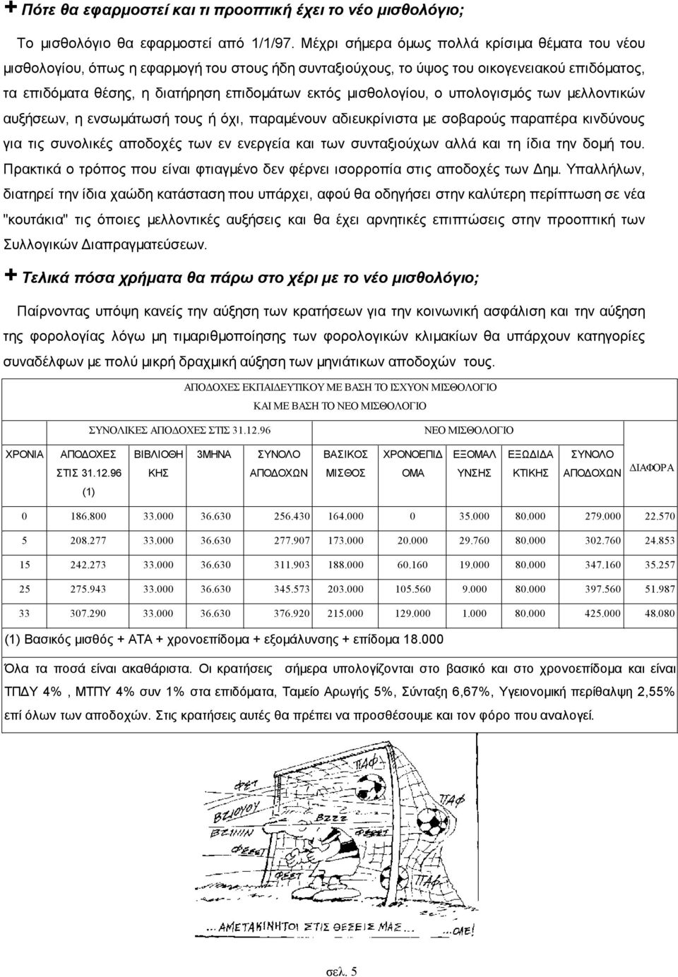 μισθολογίου, ο υπολογισμός των μελλοντικών αυξήσεων, η ενσωμάτωσή τους ή όχι, παραμένουν αδιευκρίνιστα με σοβαρούς παραπέρα κινδύνους για τις συνολικές αποδοχές των εν ενεργεία και των συνταξιούχων