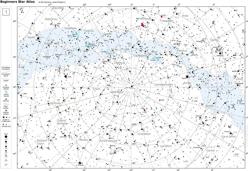 Polaris M 0 M 8 M M 8 5 57 869 66 88 Cassiopeia IC88 +75 +60 +5 VZ V 50 rsa Maior h IC805 Z 6 M riangulum Camelopardalis 0 75 Leo Minor M 8 Algol Perseus 58 h 8 55 Lynx S Aries Capella 66 Leo