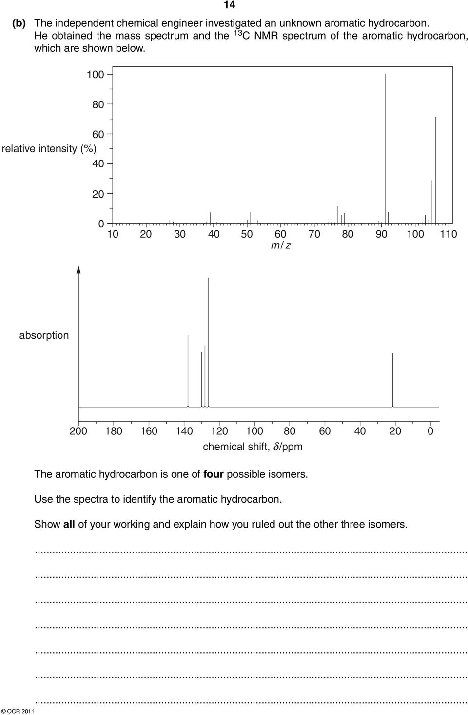 100 80 60 relative intensity (%) 40 20 0 10 20 30 40 50 60 70 80 90 100 110 m / z absorption 200 180 160 140 120 100 80 60 40 20 0