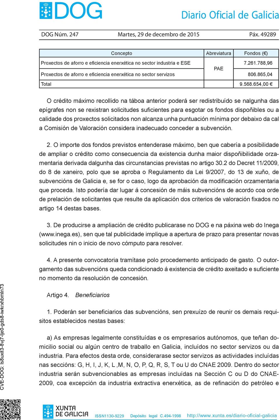 654,00 O crédito máximo recollido na táboa anterior poderá ser redistribuído se nalgunha das epígrafes non se rexistran solicitudes suficientes para esgotar os fondos dispoñibles ou a calidade dos