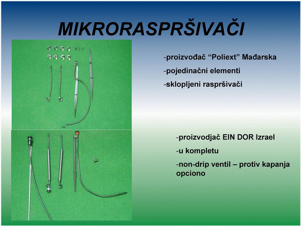 raspršivači -proizvodjač EIN DOR Izrael -u