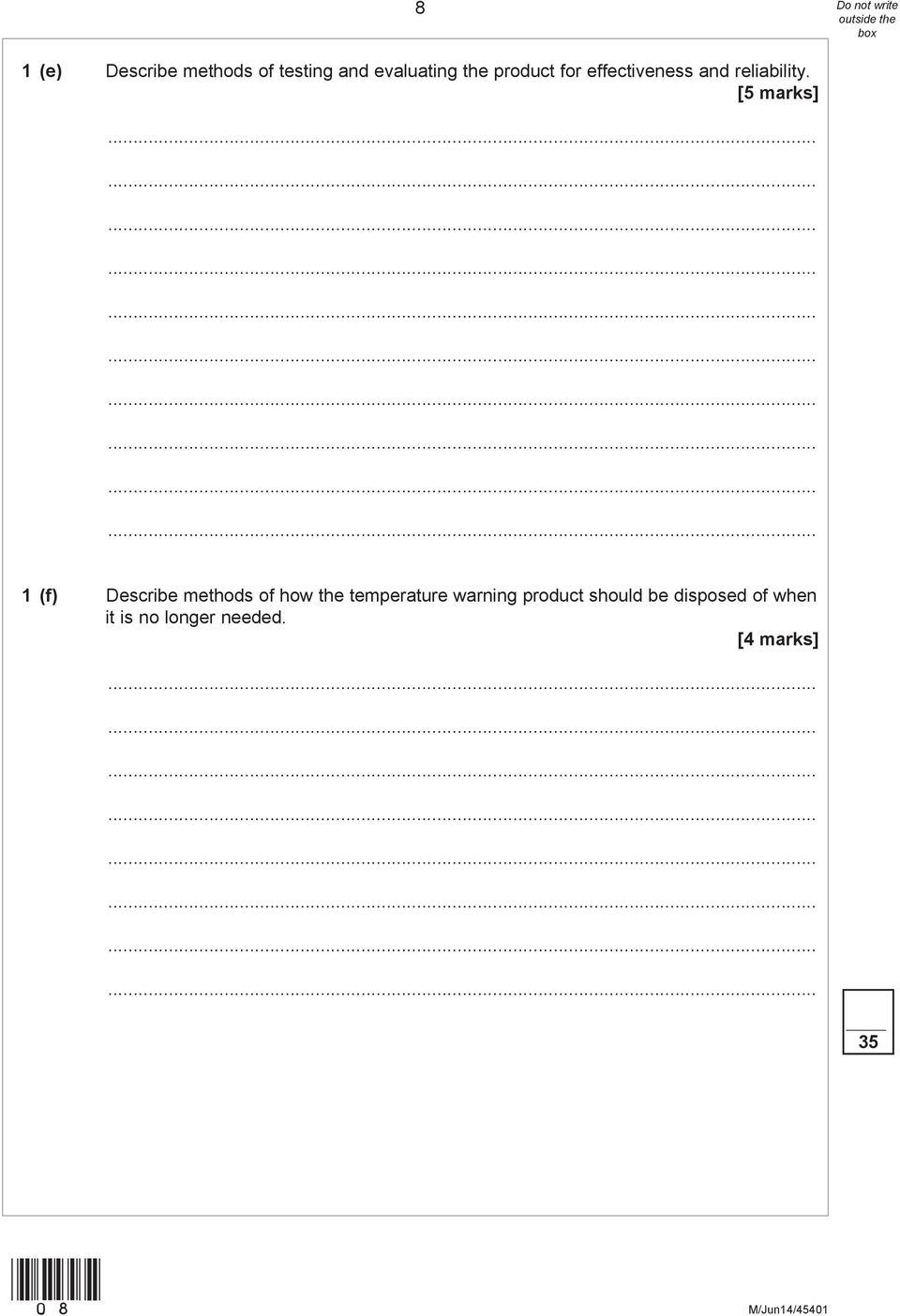 [5 marks] 1 (f) Describe methods of how the temperature