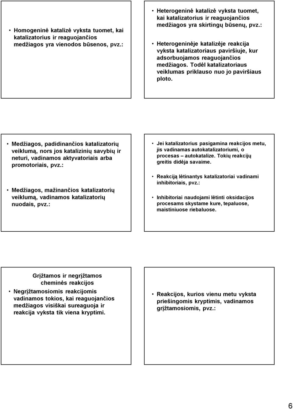 : Heterogeninėje katalizėje reakcija vyksta katalizatoriaus paviršiuje, kur adsorbuojamos reaguojančios medžiagos. Todėl katalizatoriaus veiklumas priklauso nuo jo paviršiaus ploto.