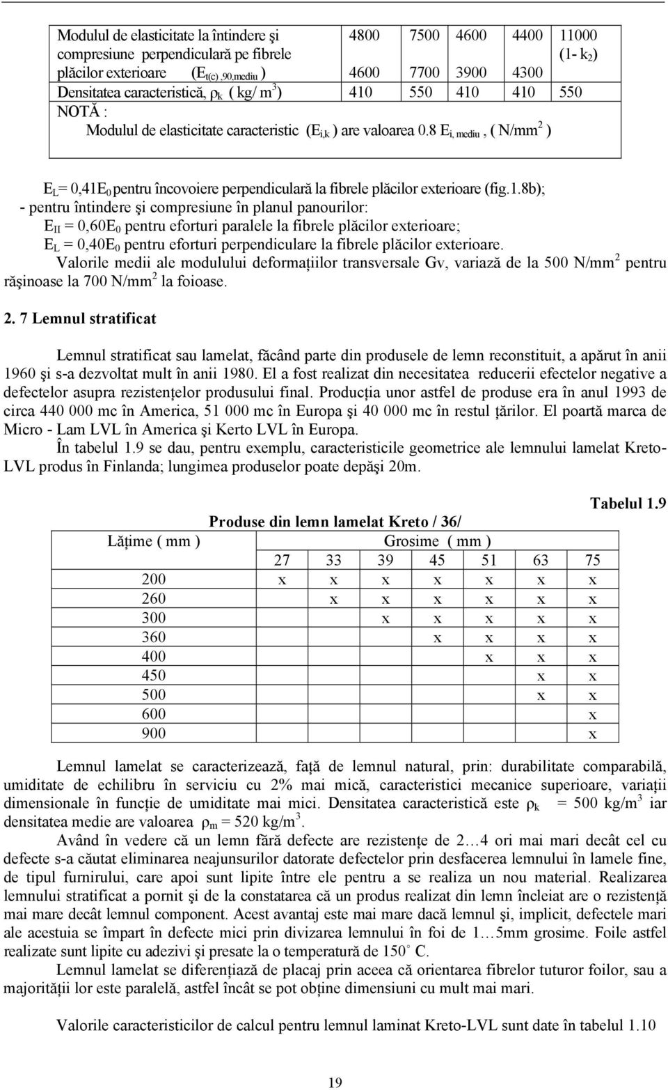 8 E i, mediu, ( N/mm 2 ) E L = 0,41E