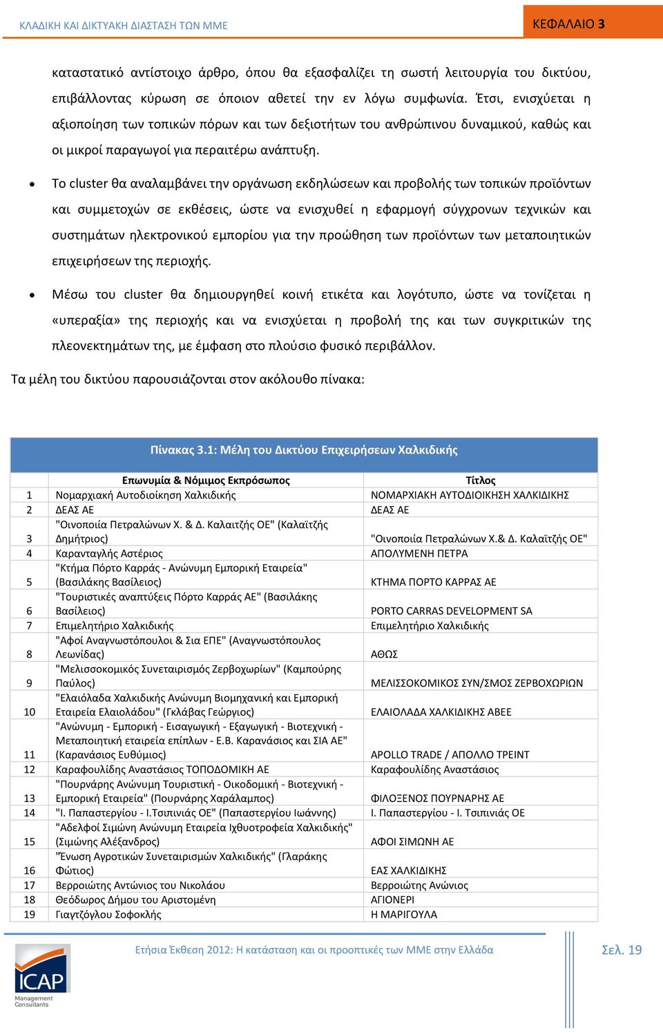 Το cluster θα αναλαμβάνει την οργάνωση εκδηλώσεων και προβολής των τοπικών προϊόντων και συμμετοχών σε εκθέσεις, ώστε να ενισχυθεί η εφαρμογή σύγχρονων τεχνικών και συστημάτων ηλεκτρονικού εμπορίου