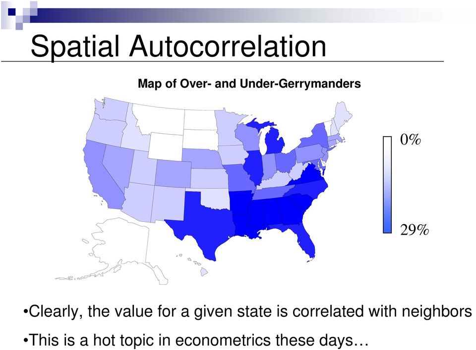 for a given state is correlated with