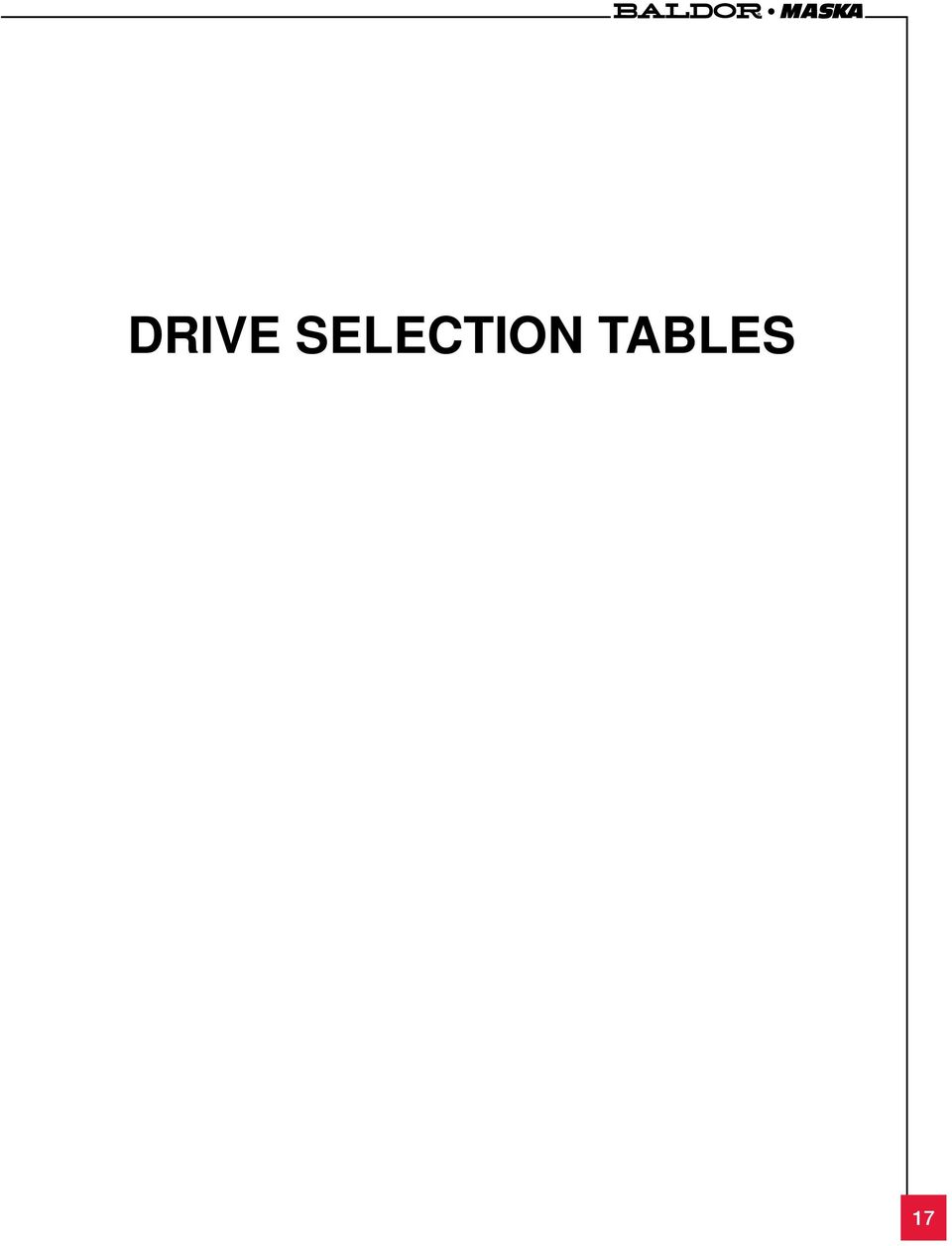 TABLES 17