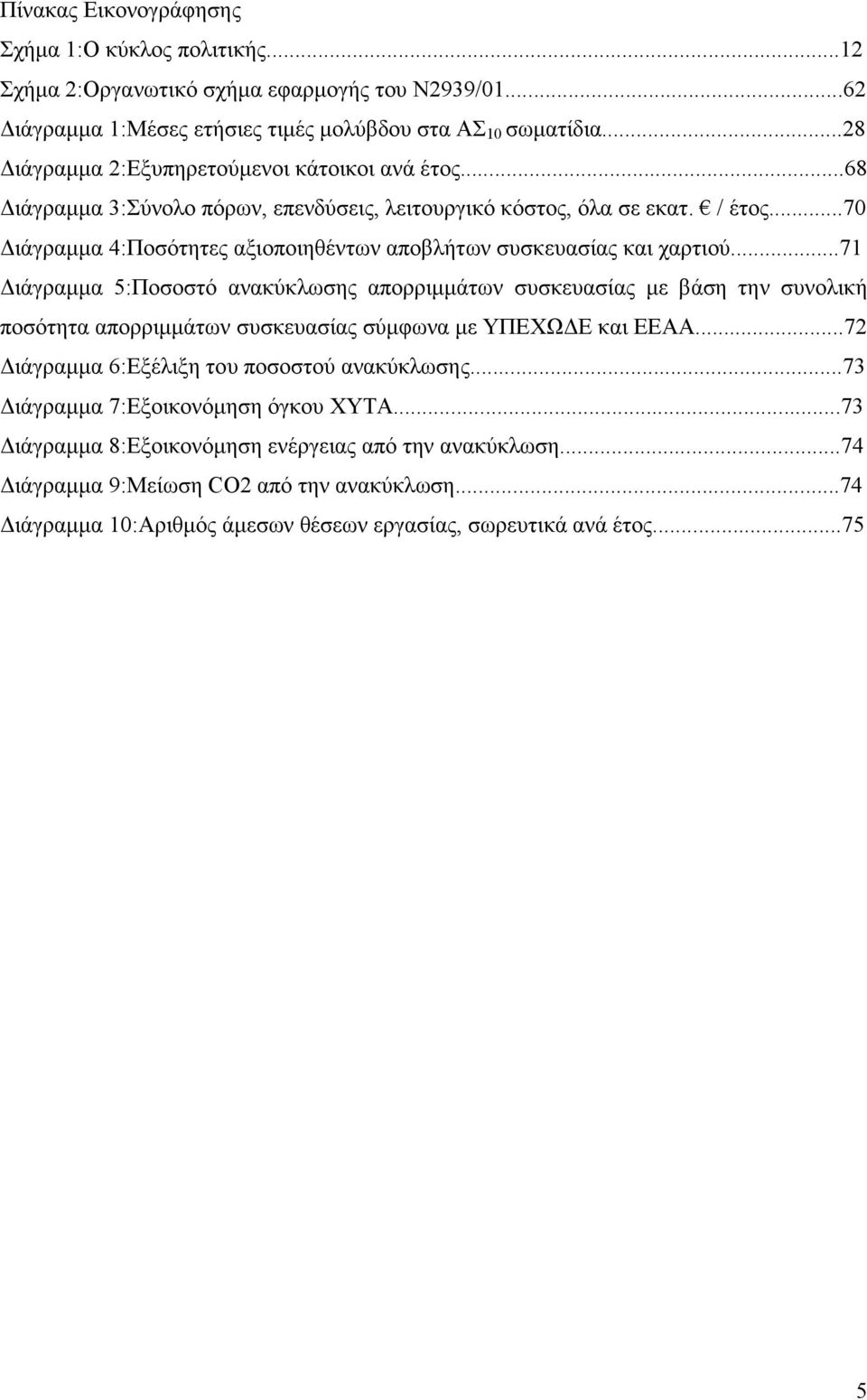 ..70 ιάγραµµα 4:Ποσότητες αξιοποιηθέντων αποβλήτων συσκευασίας και χαρτιού.