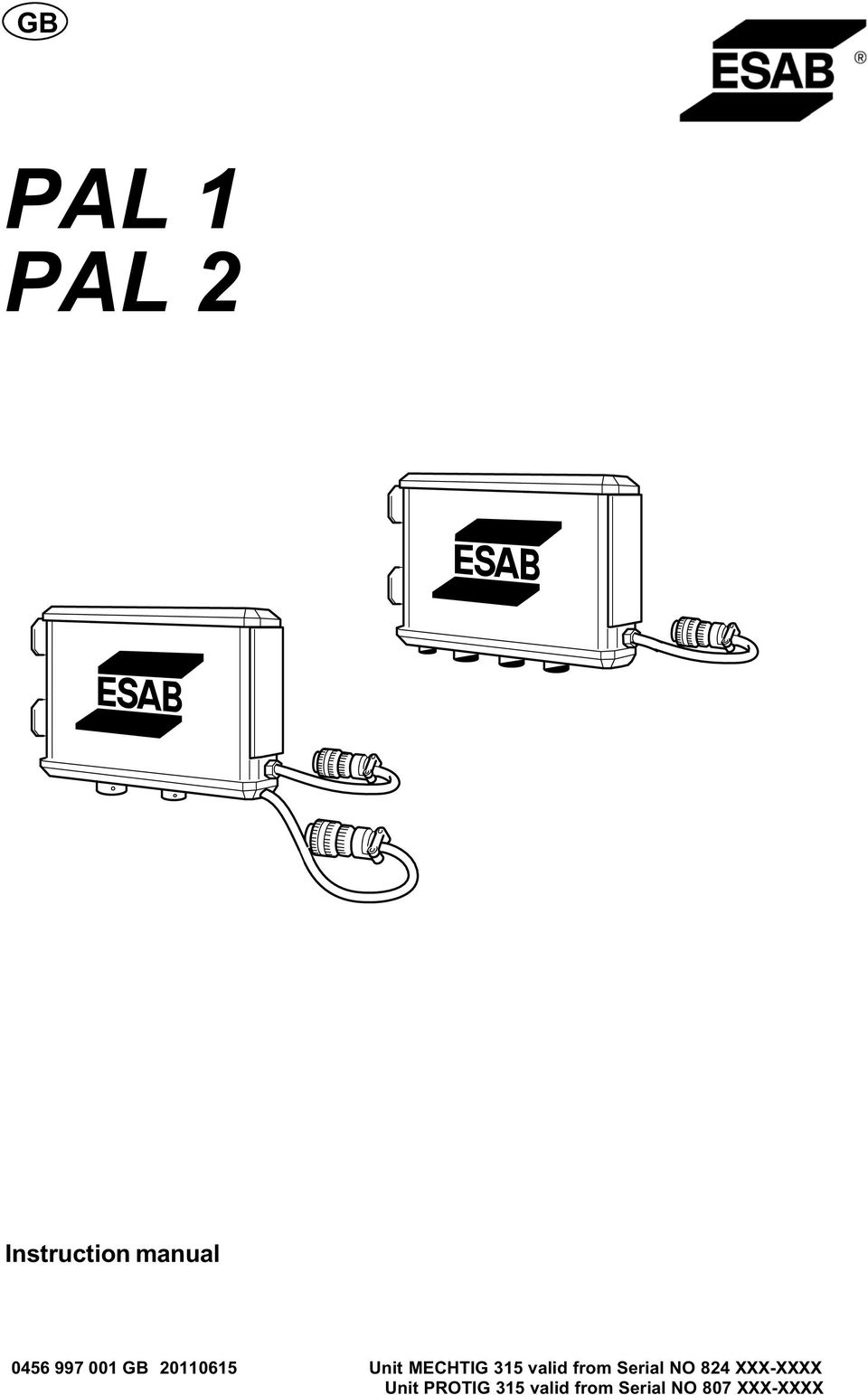 valid from Serial NO 824 XXX-XXXX Unit