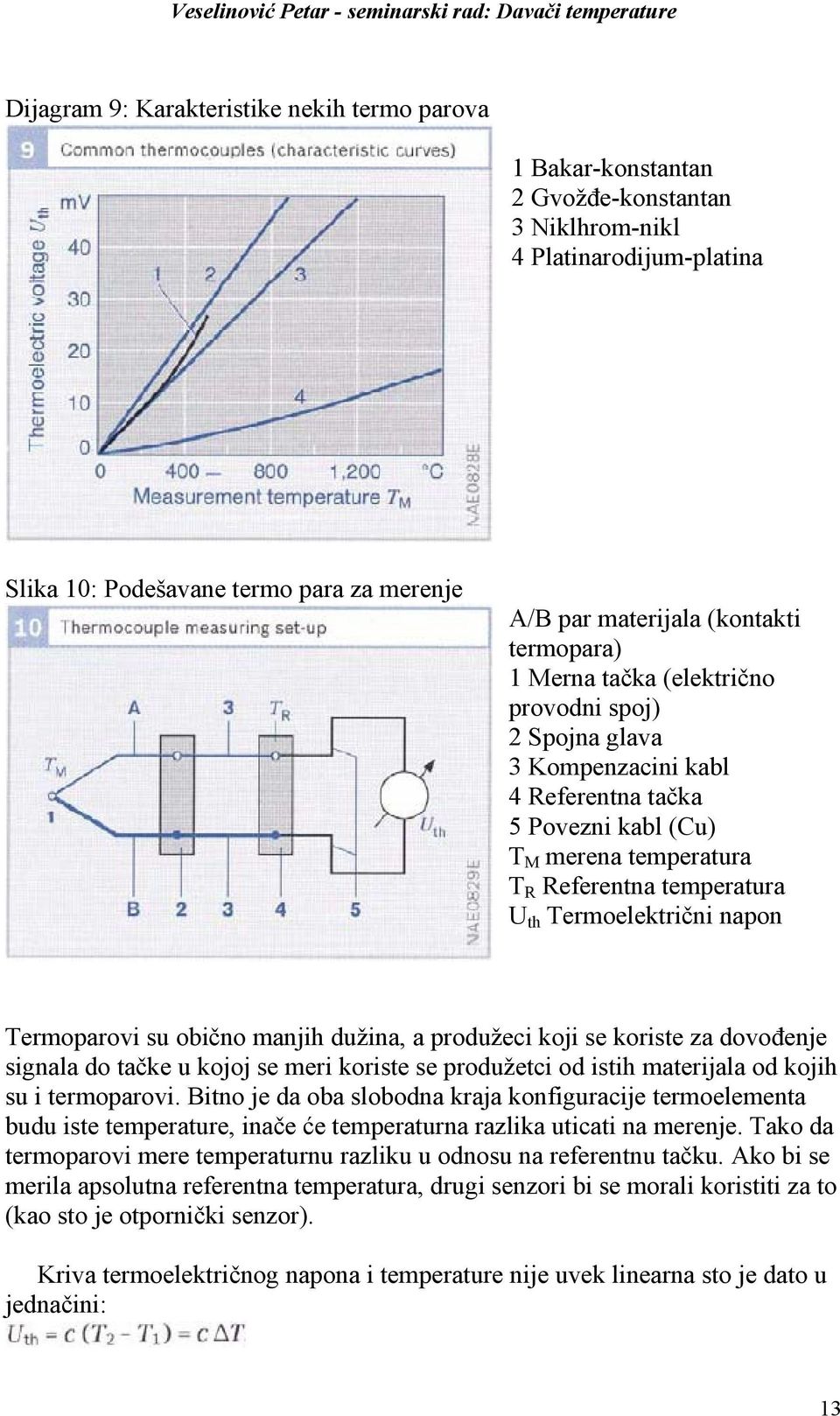 napon Termoparovi su obično manjih dužina, a produžeci koji se koriste za dovođenje signala do tačke u kojoj se meri koriste se produžetci od istih materijala od kojih su i termoparovi.