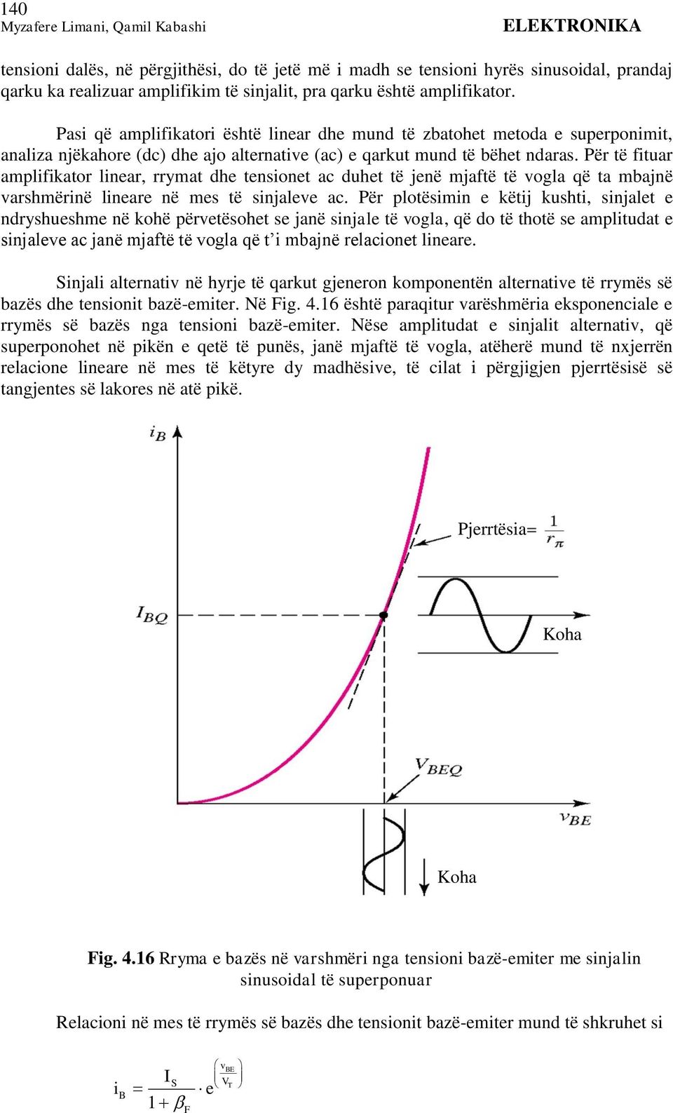 Për të fituar amplifikator linear, rrymat dhe tensionet ac duhet të jenë mjaftë të vogla që ta mbajnë varshmërinë lineare në mes të sinjaleve ac.