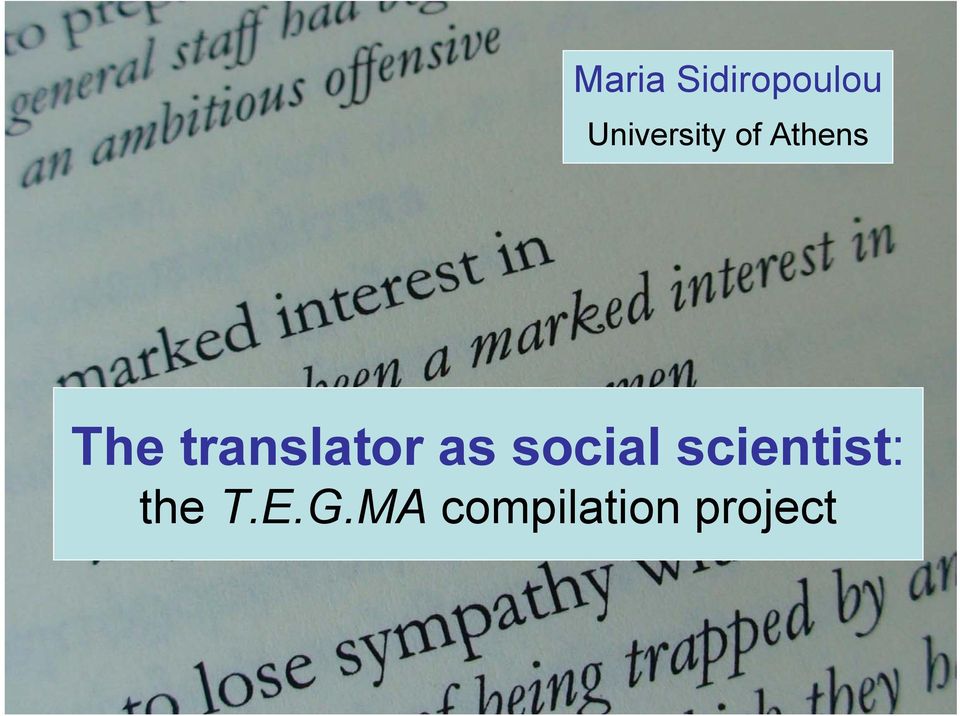 translator as social