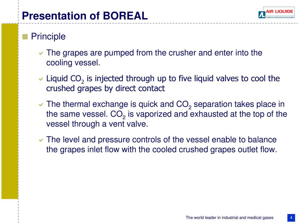 quick and CO 2 separation takes place in the same vessel.