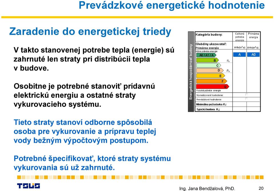 Osobitne je potrebné stanoviť prídavnú elektrickú energiu a ostatné straty vykurovacieho systému.