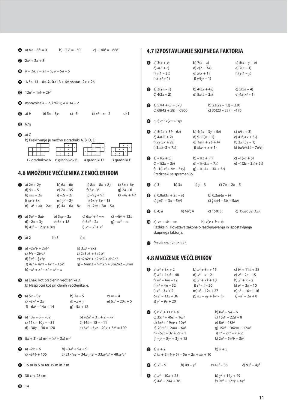 6 MNOŽNJ VČČLNIK Z NOČLNIKOM a) + b) 6a 6b c) 8m 8n + 8p č) + 6 d) 5 5 e) 7n 5 f) 6 g) a + 6 h) mn n i) t j) 9g + 9h k) c + d l) + m) n) 6 + 5 o) a + ab ac p) a 6b 8c r) m + n 5o a) 5a + 5ab b) c) 6m