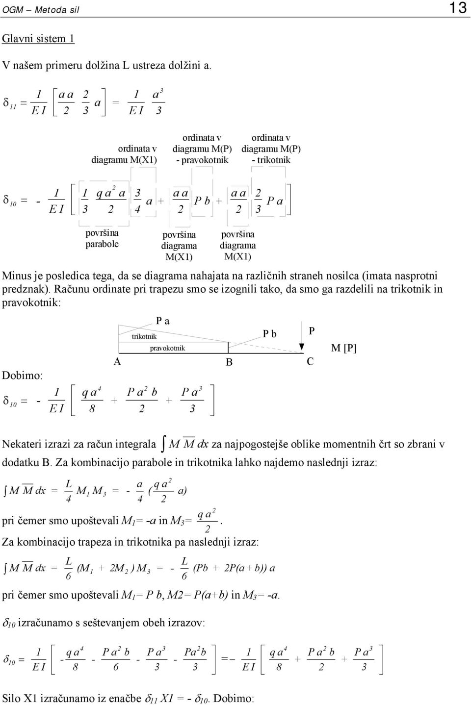 diagrama M(X) Minus je posledica tega, da se diagrama nahajata na različnih straneh nosilca (imata nasprotni predznak).