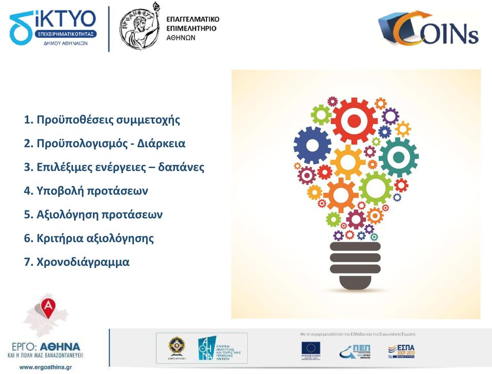Επιλέξιμες ενέργειες δαπάνες 4.