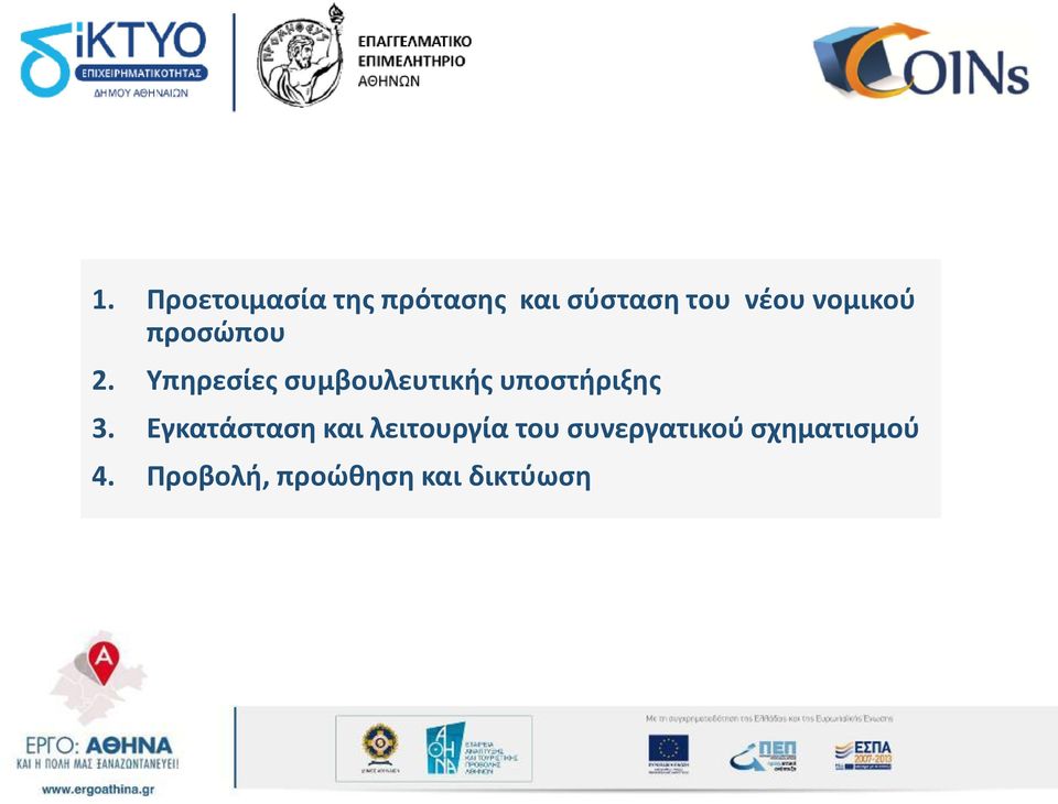 Υπηρεσίες συμβουλευτικής υποστήριξης 3.