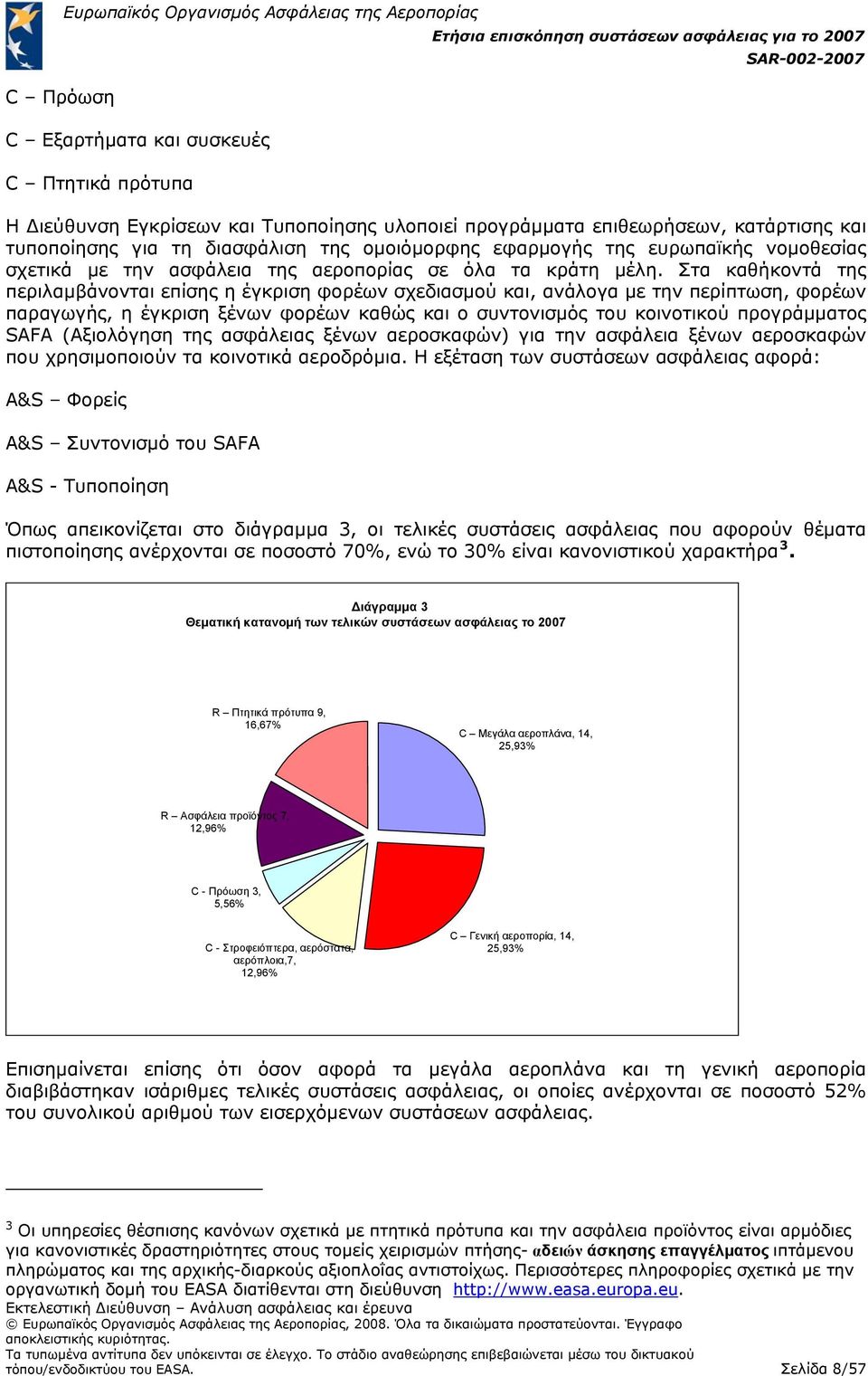 Στα καθήκοντά της περιλαμβάνονται επίσης η έγκριση φορέων σχεδιασμού και, ανάλογα με την περίπτωση, φορέων παραγωγής, η έγκριση ξένων φορέων καθώς και ο συντονισμός του κοινοτικού προγράμματος SAFA