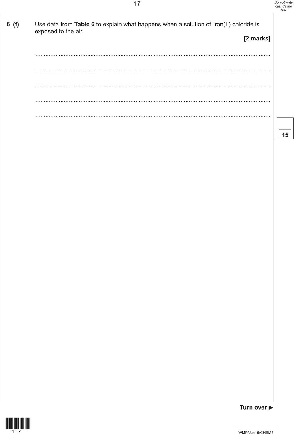 solution of iron(ii) chloride is