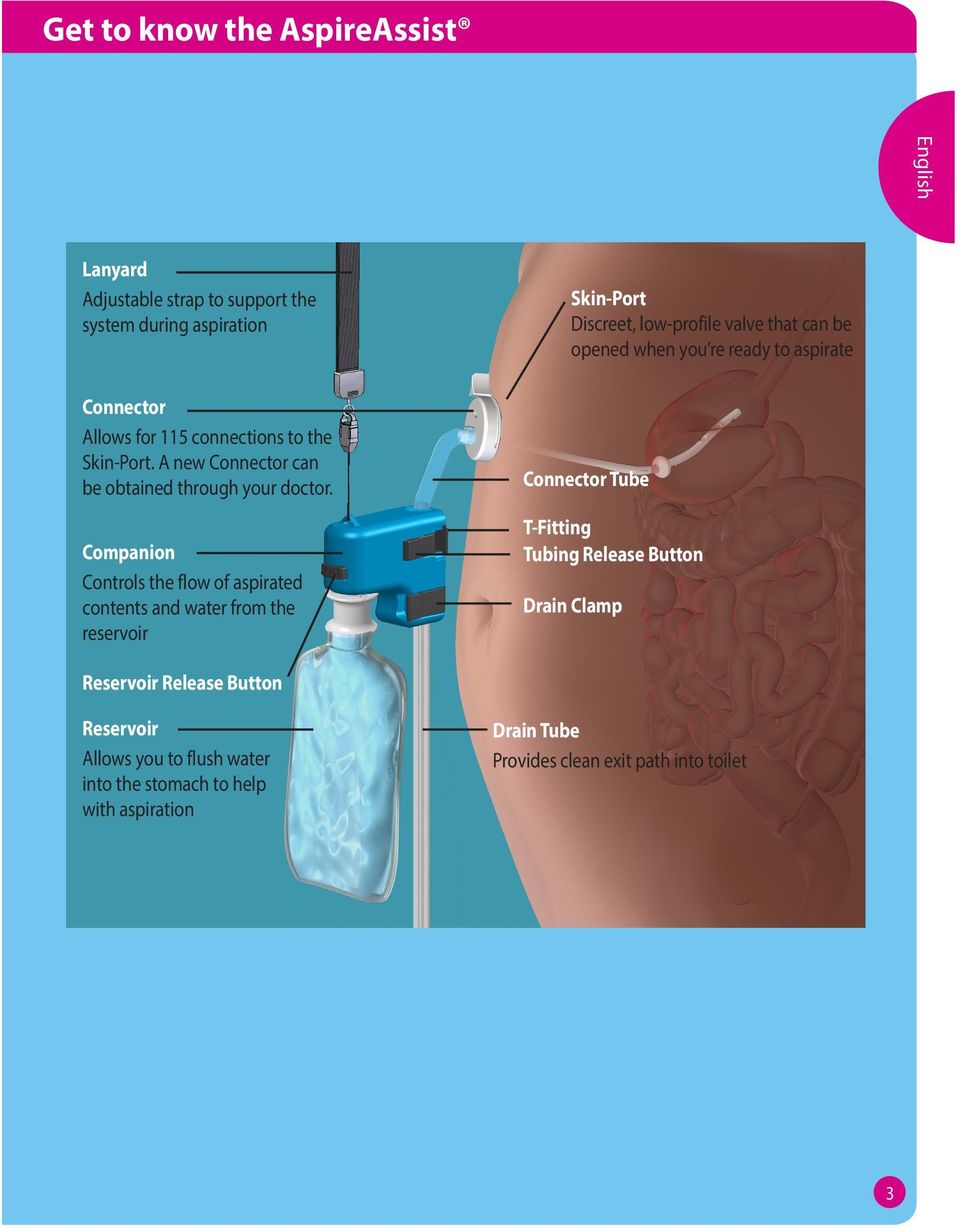 Companion Controls the flow of aspirated contents and water from the reservoir Skin-Port Discreet, low-profile valve that can be opened when you