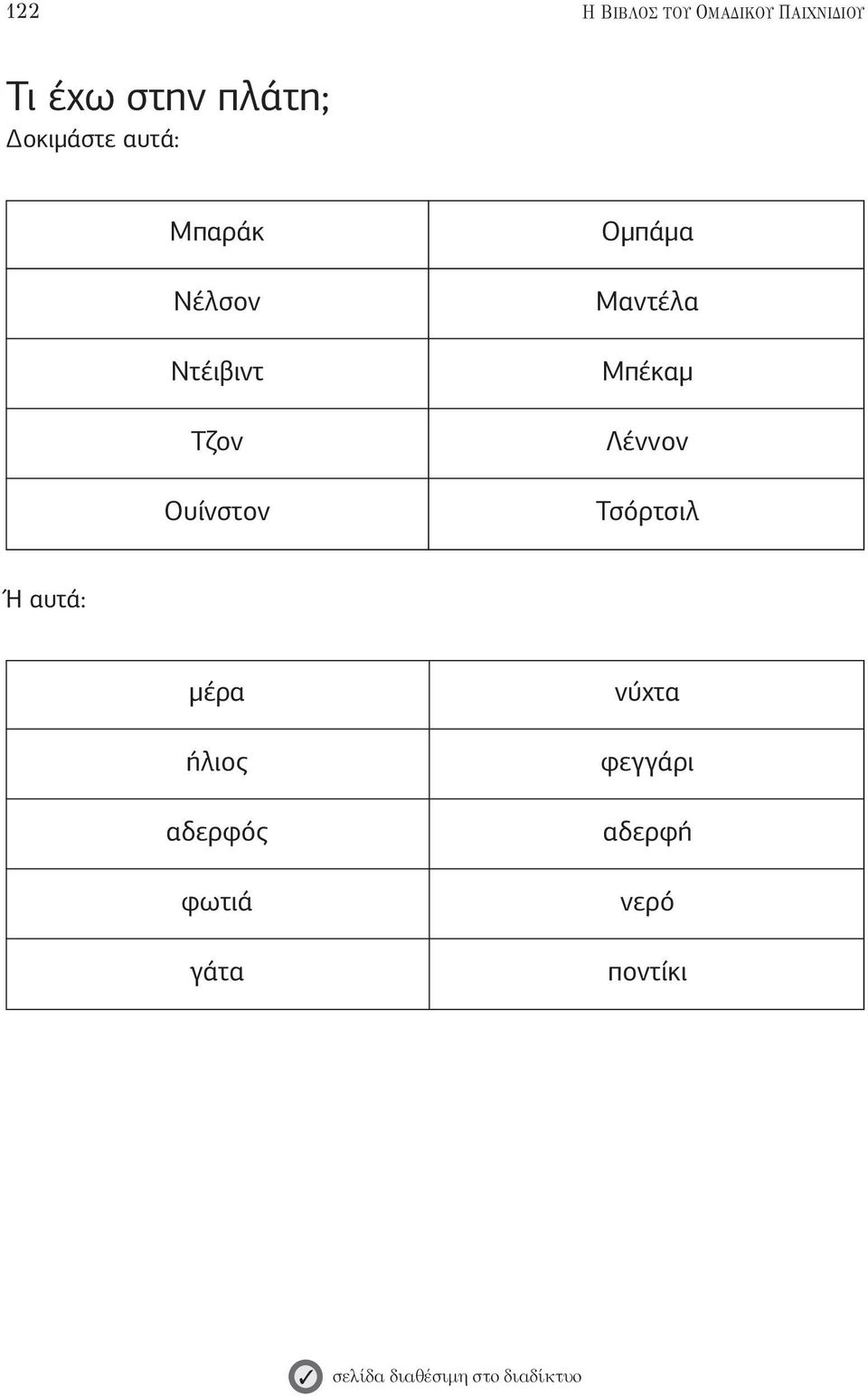 Ουίνστον Ομπάμα Μαντέλα Μπέκαμ Λέννον Τσόρτσιλ Ή αυτά: