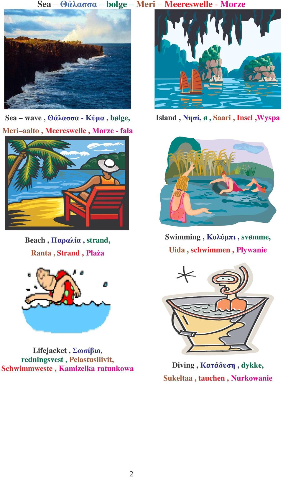 Strand, Plaża Swimming, Κολύµπι, svømme, Uida, schwimmen, Pływanie Lifejacket, Σωσίβιο,