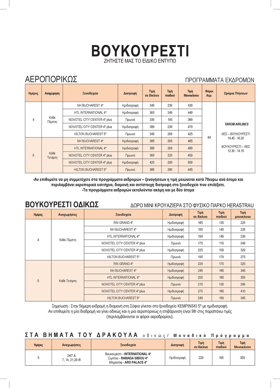 ΘΕΣ ΒΟΥΚΟΥΡΕΣΤΙ 1. 1.20 ΒΟΥΚΟΥΡΕΣΤΙ ΘΕΣ 12.30 1.