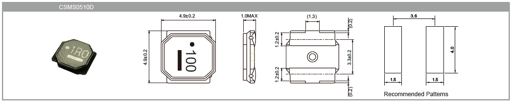 125 1400 1250 42 WLPN505010M4R7PB 4R7 4.7 ±20% 0.145 1200 1150 37 WLPN505010M6R8PB 6R8 6.8 ±20% 0.185 1000 1000 33 WLPN505010M100PB 100 10 ±20% 0.250 850 900 23 WLPN505010M150PB 150 15 ±20% 0.