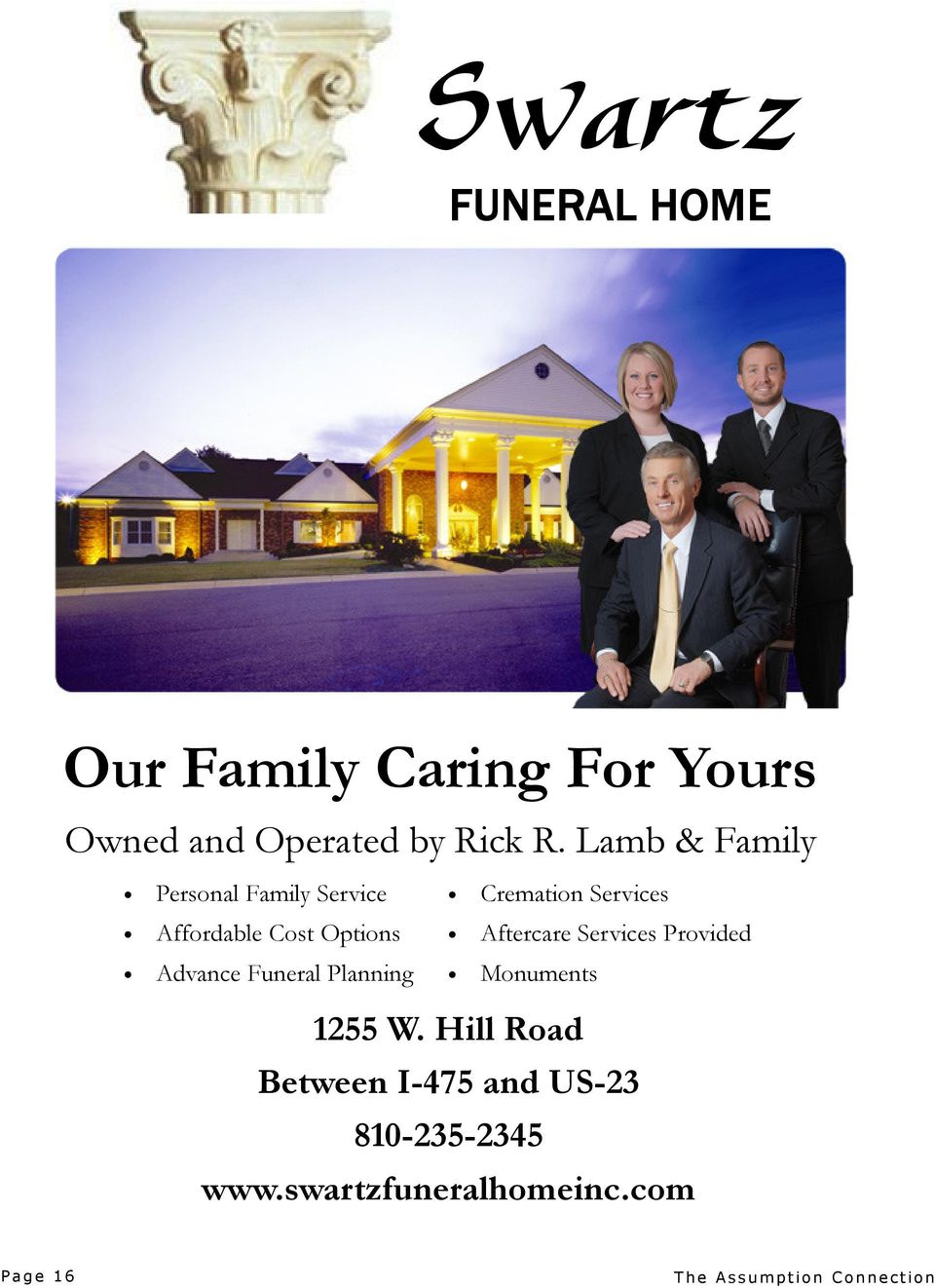 Options Aftercare Services Provided Advance Funeral Planning Monuments 1255 W.