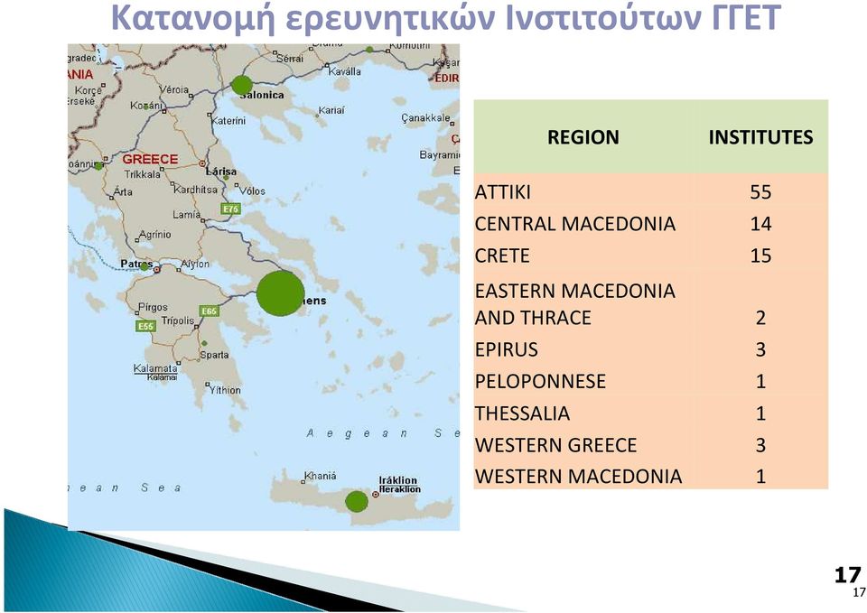 EASTERN MACEDONIA AND THRACE 2 EPIRUS 3