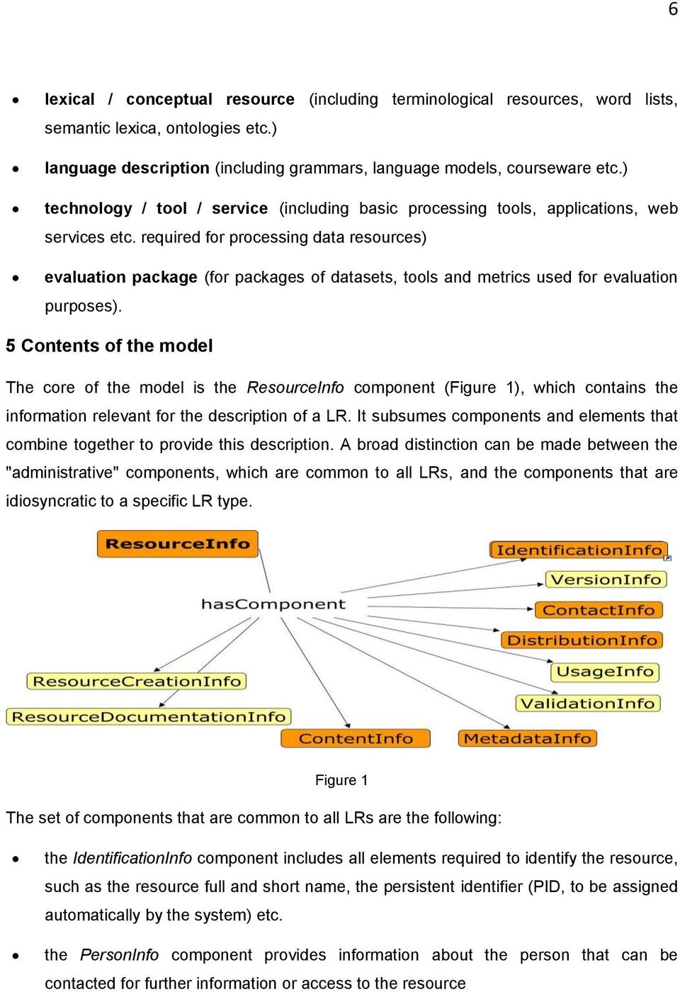 required for processing data resources) evaluation package (for packages of datasets, tools and metrics used for evaluation purposes).