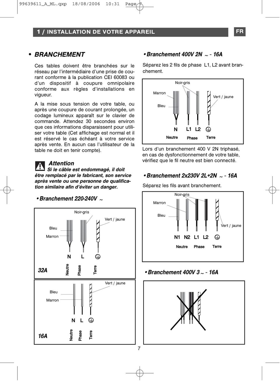 60083 ou d un dispositif à coupure omnipolaire conforme aux règles d installations en vigueur.