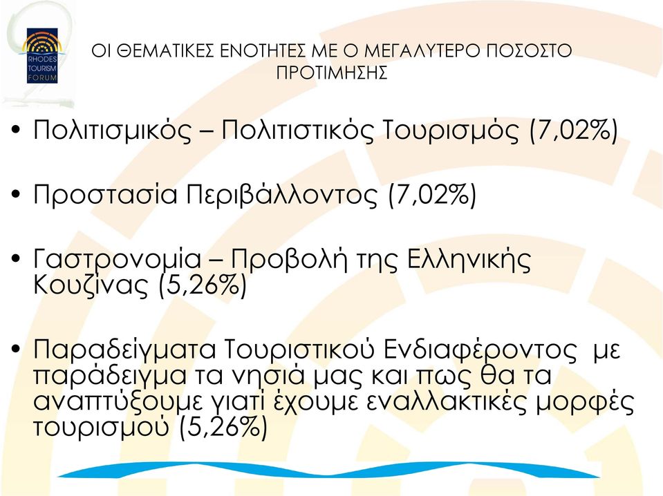 Προβολή της Ελληνικής Κουζίνας () Παραδείγματα Τουριστικού Ενδιαφέροντος με