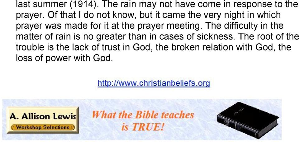 prayer meeting.