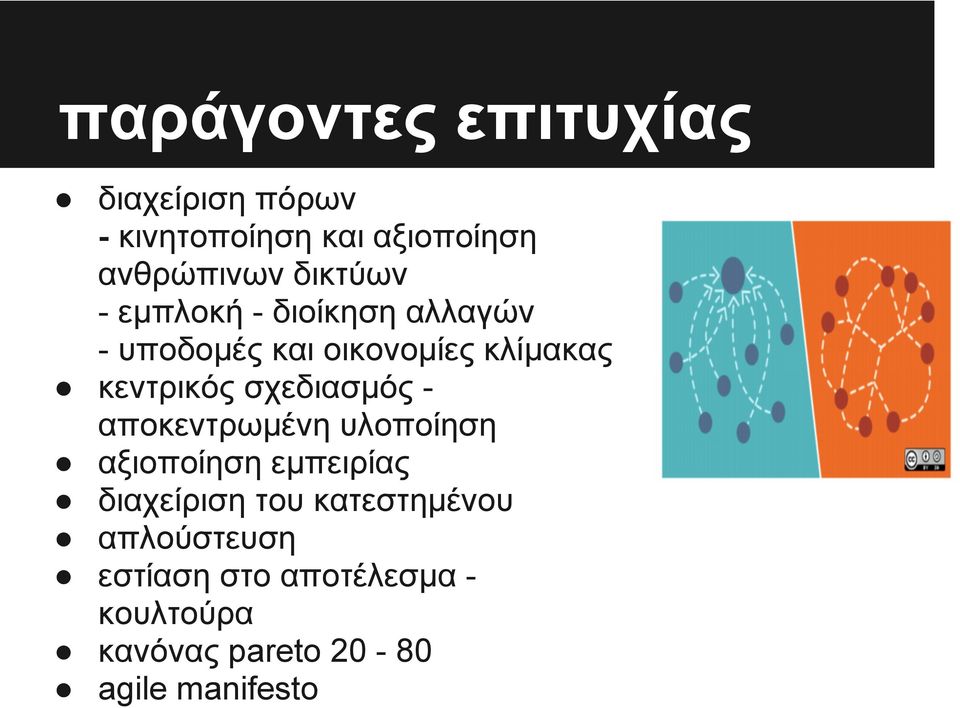 σχεδιασμός αποκεντρωμένη υλοποίηση αξιοποίηση εμπειρίας διαχείριση του
