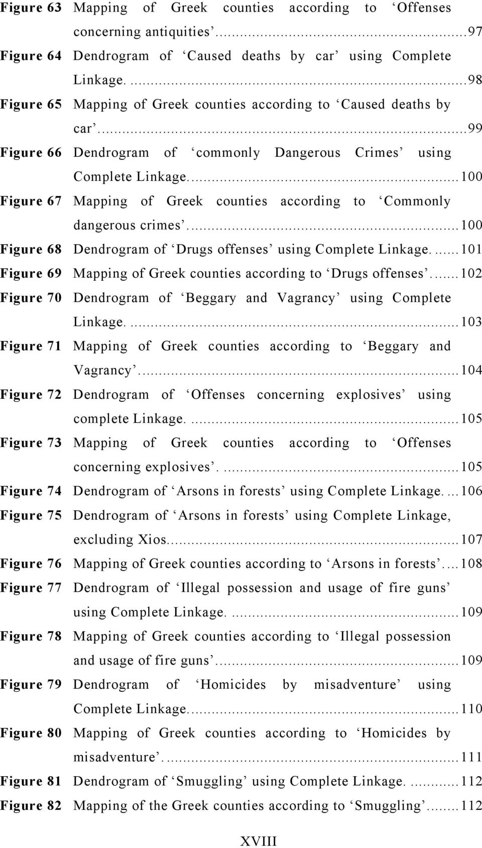 ..100 Figure 67 Mapping of Greek counties according to Commonly dangerous crimes...100 Figure 68 Dendrogram of Drugs offenses using Complete Linkage.