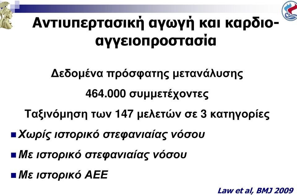 000 συµµετέχοντες Ταξινόµηση των 147 µελετών σε 3