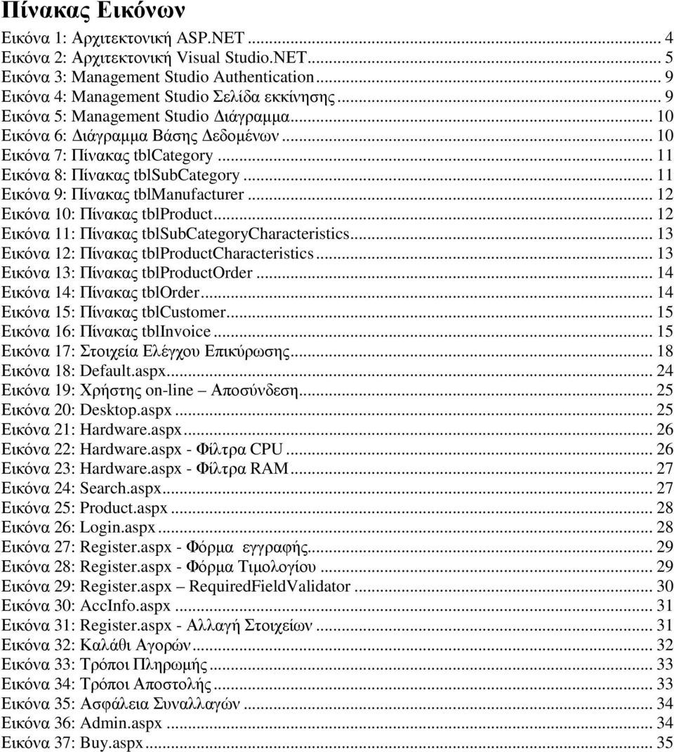 .. 12 Εικόνα 10: Πίνακας tblproduct... 12 Εικόνα 11: Πίνακας tblsubcategorycharacteristics... 13 Εικόνα 12: Πίνακας tblproductcharacteristics... 13 Εικόνα 13: Πίνακας tblproductorder.