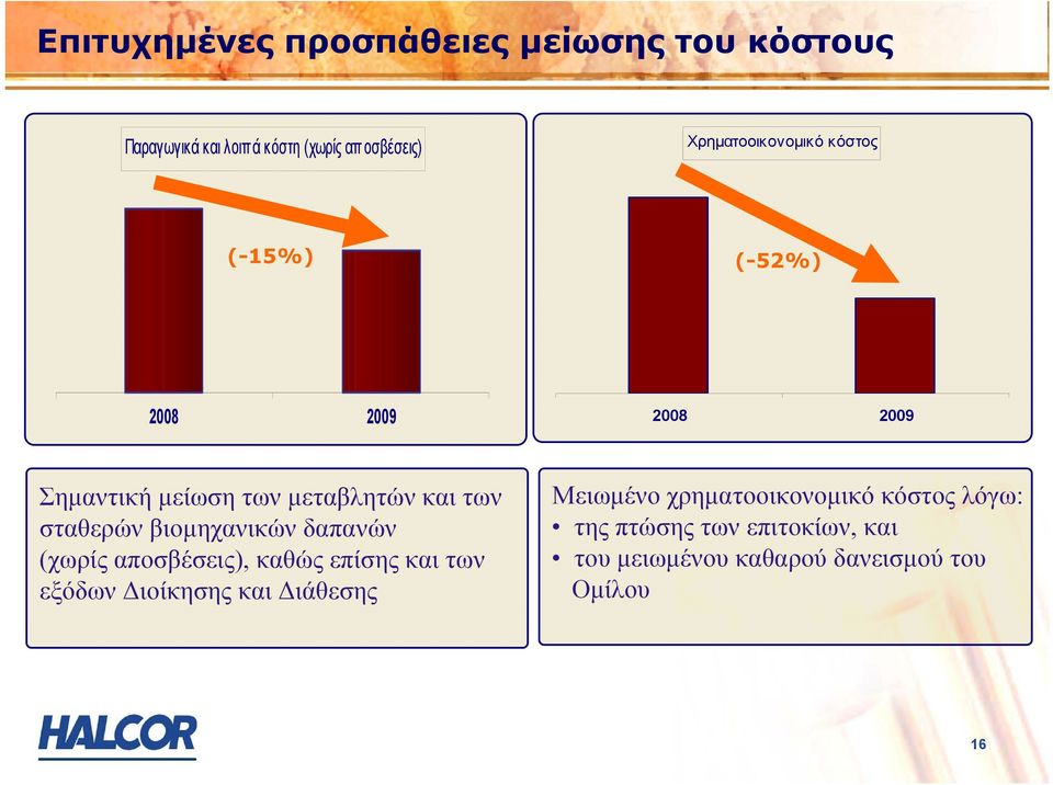 σταθερών βιοµηχανικών δαπανών (χωρίς αποσβέσεις), καθώς επίσης και των εξόδων ιοίκησης και ιάθεσης