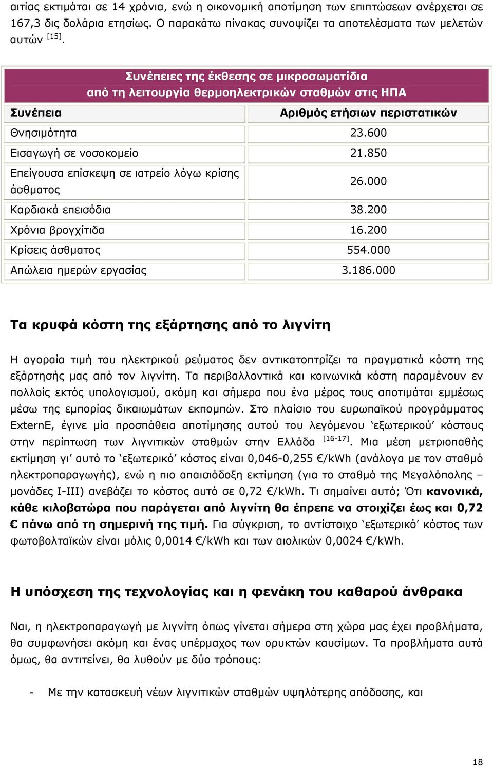 850 Επείγουσα επίσκεψη σε ιατρείο λόγω κρίσης άσθµατος 26.000 Καρδιακά επεισόδια 38.200 Χρόνια βρογχίτιδα 16.200 Κρίσεις άσθµατος 554.000 Απώλεια ηµερών εργασίας 3.186.