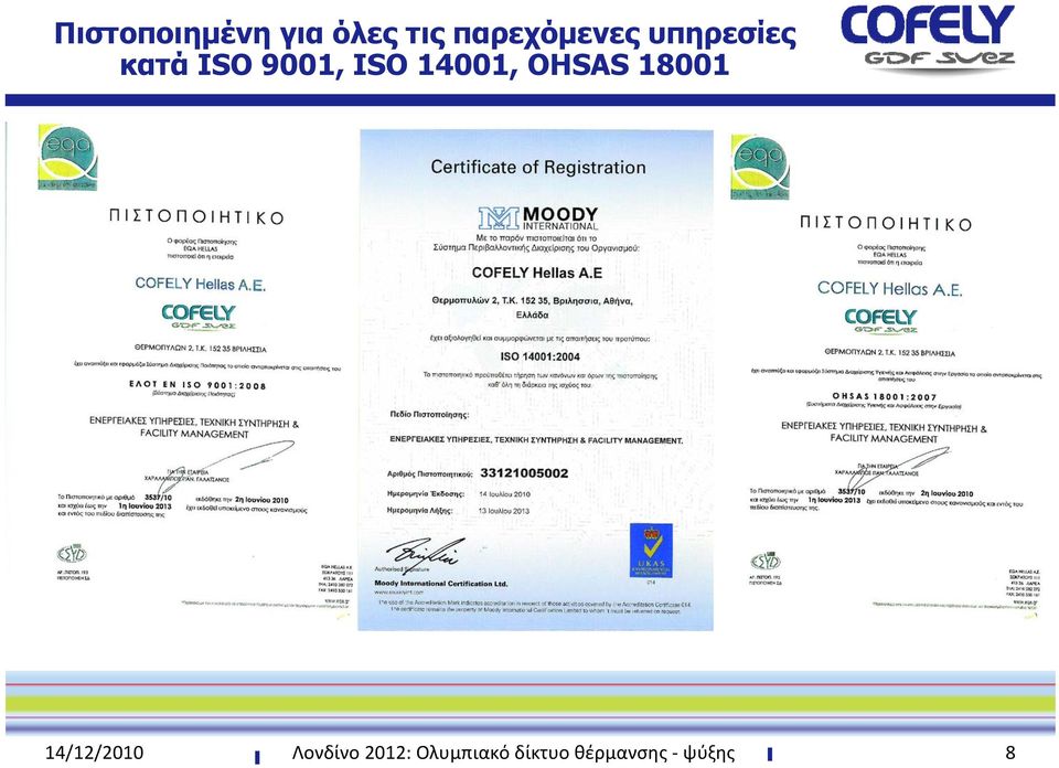 ISO 14001, OHSAS 18001 14/12/2010