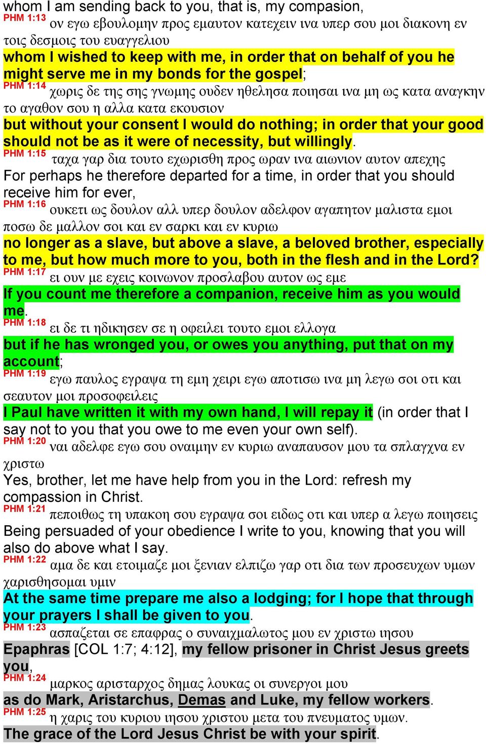 consent I would do nothing; in order that your good should not be as it were of necessity, but willingly.