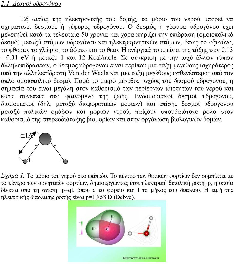 φθόριο, το χλώριο, το άζωτο και το θείο. Η ενέργειά τους είναι της τάξης των 0.13-0.31 ev ή µεταξύ 1 και 12 Kcal/mole.