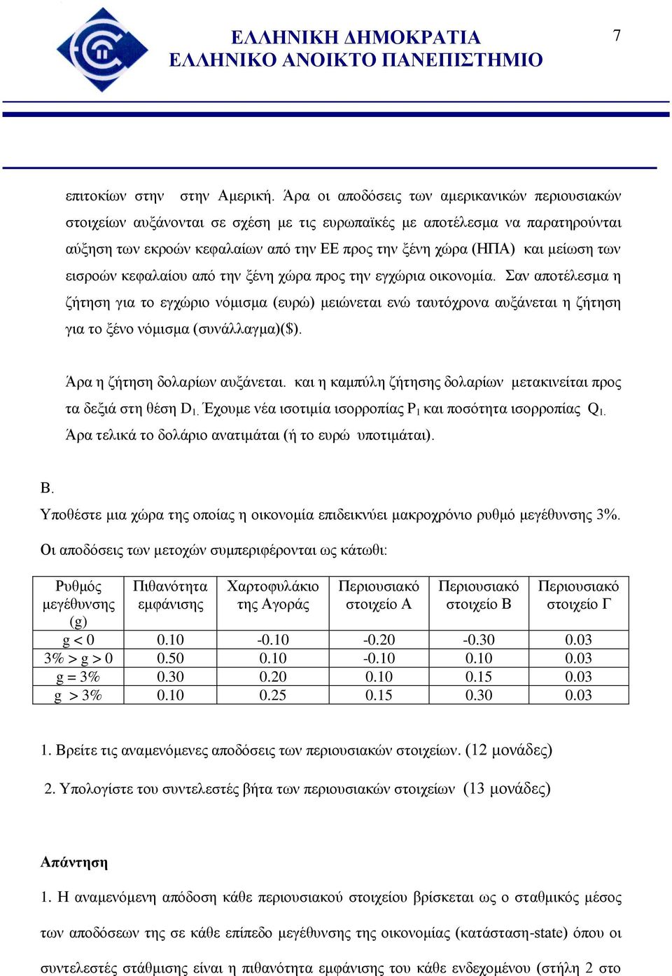 ησλ εηζξνώλ θεθαιαίνπ από ηελ μέλε ρώξα πξνο ηελ εγρώξηα νηθνλνκία. αλ απνηέιεζκα ε δήηεζε γηα ην εγρώξην λόκηζκα (επξώ κεηώλεηαη ελώ ηαπηόρξνλα απμάλεηαη ε δήηεζε γηα ην μέλν λόκηζκα (ζπλάιιαγκα($.