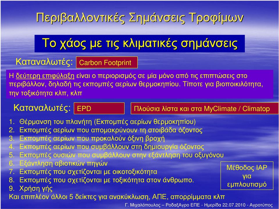 Εκποµπές αερίων που αποµακρύνουν τη στοιβάδα όζοντος 3. Εκποµπές αερίων που προκαλούν όξινη βροχή 4. Εκποµπές αερίων που συµβάλλουν στη δηµιουργία όζοντος 5.