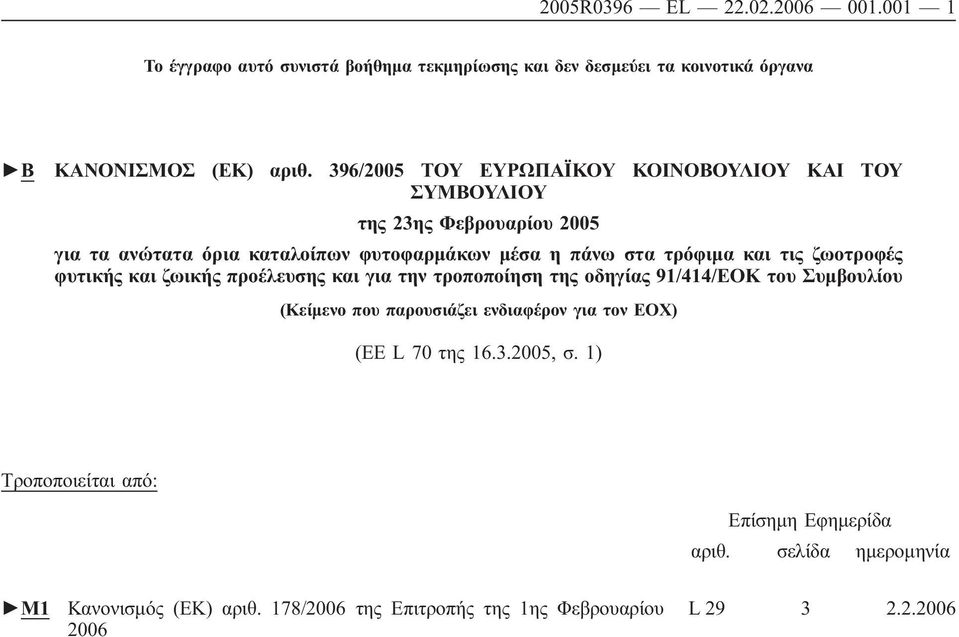 φυτικής και ζωικής προέλευσης και για την τροποποίηση της οδηγίας 91/414/ΕΟΚ του Συμβουλίου (Κείμενο που παρουσιάζει ενδιαφέρον για τον ΕΟΧ) (ΕΕ