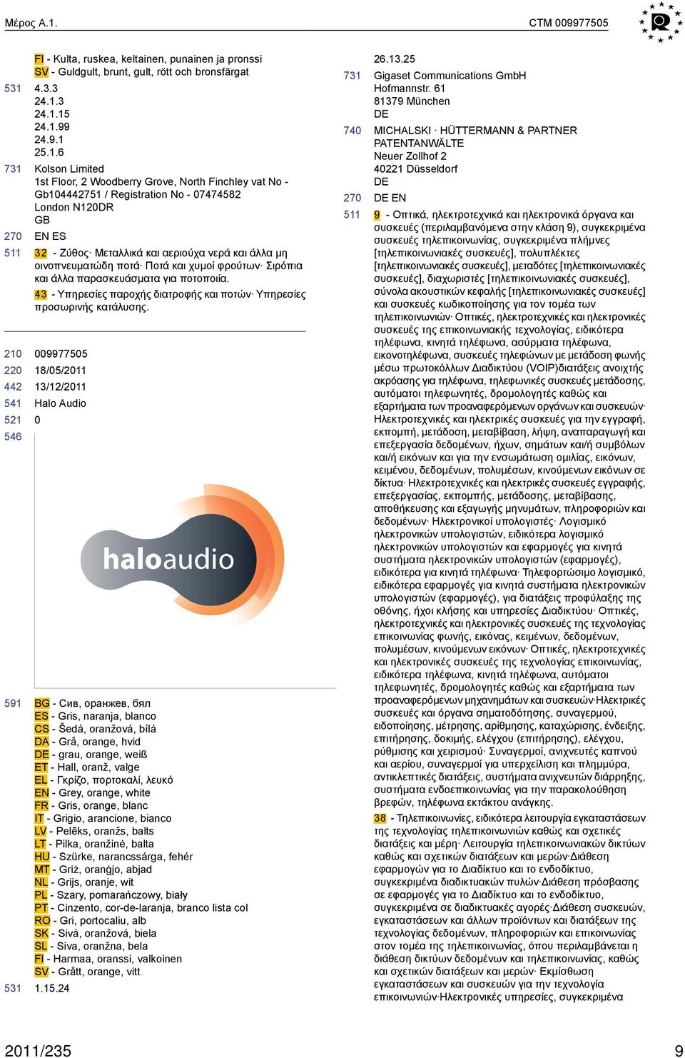 FI - Kulta, ruskea, keltainen, punainen ja pronssi SV - Guldgult, brunt, gult, rött och bronsfärgat 4.3.3 24.1.