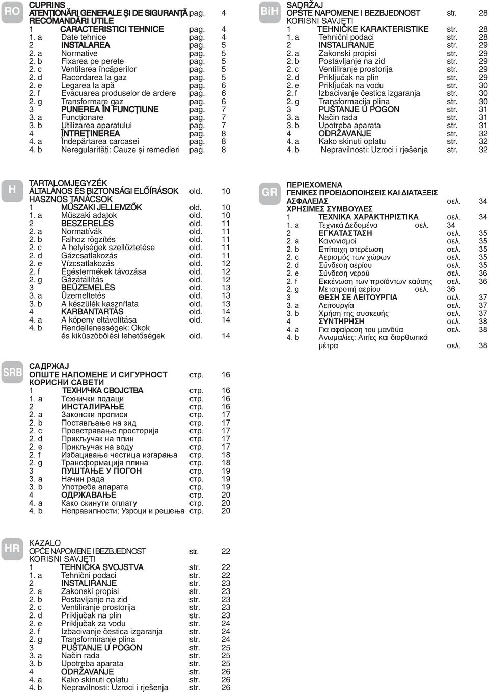 a Funcţionare pag. 7 3. b Utilizarea aparatului pag. 7 4 ÎNTREŢINEREA pag. 8 4. a Îndepărtarea carcasei pag. 8 4. b Neregularităţi: Cauze și remedieri pag.