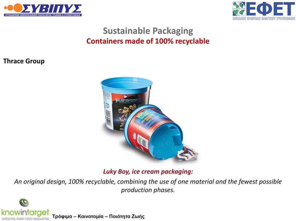 packaging: An original design, 100% recyclable,